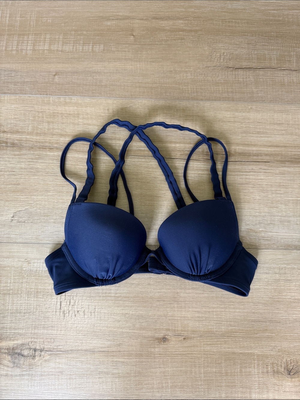 Aerie Navy Blue Strappy Bikini Swimsuit Top